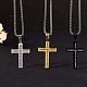 Titanium Steel Cross with Philippians 4:13 Pendant Necklace(JN1050C)-5