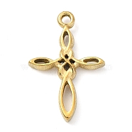 304 Stainless Steel Pendants, Witch Knot Charm, Golden, 23x15.5x3mm, Hole: 1.6mm(STAS-Q320-03C)