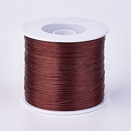 Flat Elastic Crystal String, Elastic Beading Thread, for Stretch Bracelet Making, Coconut Brown, 0.7mm, about 546.8 yards(500m)/roll(EW-F006-13)