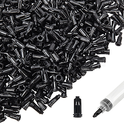 Plastic Stopper, Syringe Barrel Tip Caps, Black, 17x8mm, Inner Diameter: 4mm(TOOL-WH0001-53F)