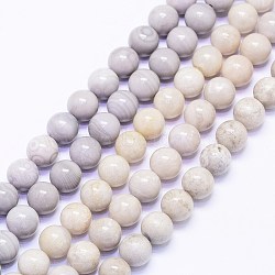 Natural Malachite Beads Strands, Round, 8mm, Hole: 1mm, about 47pcs/strand, 15.55 inch(X-G-F425-39)