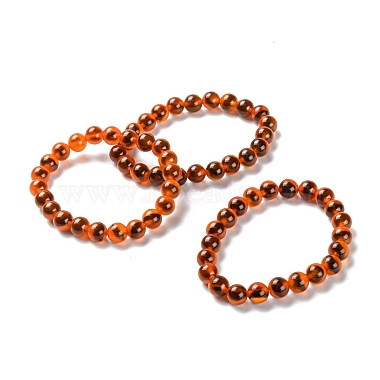 Orange Agate+Crystal Bracelets