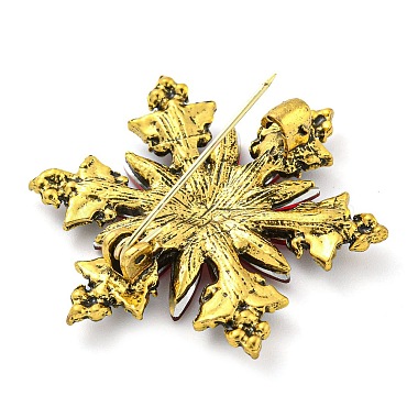 Christmas Theme Golden Zinc Alloy with Rhinestone Brooches(JEWB-B018-01AG-07)-2