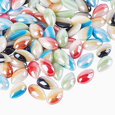 Mixed Color Teardrop Glass Cabochons