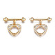 Brass Micro Pave Clear Cubic Zirconia Toggle Clasps(X-KK-Q278-005-NF)-1