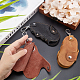 Nbeads 3Pcs 3 Colors Cattle Hide Keychains(FIND-NB0002-19)-3