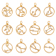 12Pcs 12 Style Brass Micro Pave Cubic Zirconia Pendants(KK-FH0004-43)-1