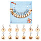 12Pcs 12 Style Flower with Number Pendant Locking Stitch Markers(HJEW-AB00641)-1