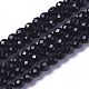 brins de perles d'onyx noir naturel(G-F596-28-2mm)-1
