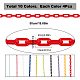 40 Strands 10 Colors Opaque Acrylic Cable Chains(SACR-SC0001-15)-2