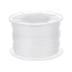 1 Roll Nylon Threads, Milan Cords/Twisted Cords, White, 1.5~2mm, about 54.68 yards(50m)/roll(NWIR-PH0002-39A)