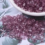 MIYUKI Half TILA Beads, Japanese Seed Beads, 2 Hole, (HTL142) Transparent Smoky Amethyst, 5x2.3x1.9mm, Hole: 0.8mm, about 12500pcs/500g(SEED-MY05-HTL0142)