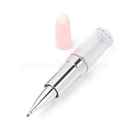 Lipstick Shape Empty Tube Black Ink Ballpoint Pens, for DIY Glitter Epoxy Resin Crystal Ballpoint Pen Herbarium Pen Making, Pink, 10.2cm(DIY-H123-A01)