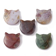 Cat Head Natural Indian Agate Aromatherapy Bowl, for Meditation & Witchcraft Supplies Home Display Decoration, 32x32x10mm(G-G995-D02)