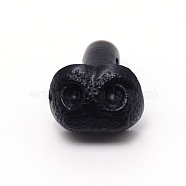 Plastic Safety Noses, Craft Nose, for DIY Doll Toys Puppet Plush Animal Making, Black, 17mm, Nose: 10x12mm, Hole: 2mm, Pin: 5mm(DIY-WH0196-26C-01)