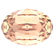 Preciosa&reg MAXIMA Crystal Fancy Stones, Czech Crystal, 435 12 601 Oval, Dura Foiling, 90300 Light Peach, 18x13mm(X-PRC-FF18-90300)