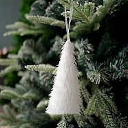 Glitter Foam Pendant Decoration, Bling Christmas Tree Hanging Ornaments, for Party Gift Home Decoration, Tree, 140x60mm(XMAS-PW0001-068C)