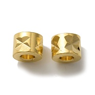 Brass Beads, Lead Free & Cadmium Free, Column, Real 24K Gold Plated, 4x3mm, Hole: 1.8mm(KK-O143-40G)