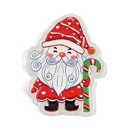 Christmas Theme Opaque Printed Acrylic Pendants, Santa Claus, 43x35x2.5mm, Hole: 2mm(SACR-S035-01E)