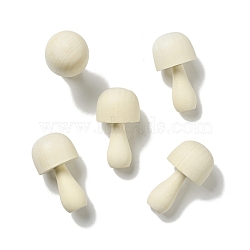 Unfinished Wood Display Decorations, for Kids DIY Painting Craft, Mushroom, Beige, 32x61mm(WOOD-E013-02E)