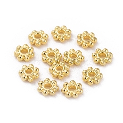 Tibetan Style Alloy Daisy Spacer Beads, Granulated Beads, Lead Free & Cadmium Free, Golden, 4.5x1.5mm, Hole: 1mm, about 10000pcs/1000g(LF0991Y-G-RS)