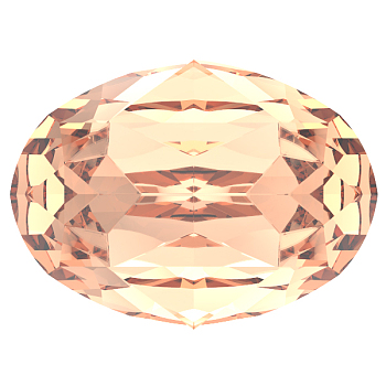 Preciosa&reg MAXIMA Crystal Fancy Stones, Czech Crystal, 435 12 601 Oval, Dura Foiling, 90300 Light Peach, 18x13mm