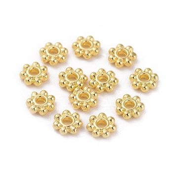 Tibetan Style Alloy Daisy Spacer Beads, Flower, Lead Free & Cadmium Free, Golden, 4.5x1.5mm, Hole: 1mm, about 10000pcs/1000g