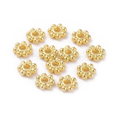 Golden Flower Alloy Spacer Beads
