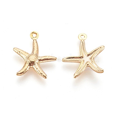 Golden Starfish 304 Stainless Steel Pendants