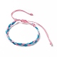 3Pcs 3 Style Plastic Braided Bead Bracelets Set(BJEW-B065-08B)-4