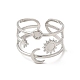 Star & Moon & Sun 304 Stainless Steel Open Cuff Ring Findings(STAS-E066-10P)-2