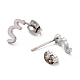 Boucles d'oreilles à tige en acier inoxydable anti-ternissement 304 avec alphabet grec(STAS-D007-07P-22)-2