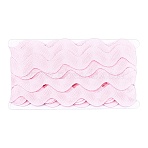 Polyester Ribbons, Wave Shape, Pink, 38~40mm, 10yard/card(SRIB-S050-E07)