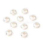 201 Stainless Steel Spacer Beads, Disc, Silver, 5x2.7mm, Hole: 1.5mm(STAS-K210-39C-S)