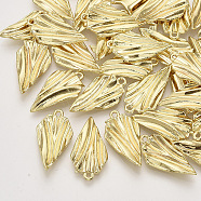 Alloy Pendants, Leaf, Light Gold, 23.5x13x3mm, Hole: 1.4mm(X-PALLOY-S121-177)