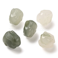 Natural Jade Carved Beads, Rabbit, 14x11x10mm, Hole: 2mm(G-P550-14A)