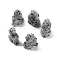 Natural Sesame Jasper Display Decorations, Home Decoration Supplies, Wolf, 38~40x25~29x16~26mm(DJEW-P019-A01)