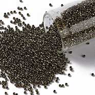 TOHO Round Seed Beads, Japanese Seed Beads, (223) Antique Bronze, 15/0, 1.5mm, Hole: 0.7mm, about 135000pcs/pound(SEED-TR15-0223)