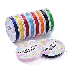 Elastic Crystal Thread, Jewelry Beading Cords, For Stretch Bracelet Making, Mixed Color, 0.5mm, about 21.87 yards(20m)/roll(EW-S004-0.5mm)