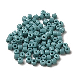 Opaque Acrylic Beads, Column, Teal, 6.5x5mm, Hole: 2.2mm(SACR-Z001-01A)