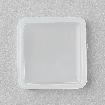 Food Grade Silicone Molds, Fondant Molds, For DIY Cake Decoration, Chocolate, Candy, UV Resin & Epoxy Resin Jewelry Making, Square, White, Side Length: 40x40x8mm, Diagonal Length: 49x49mm, Inner Diameter: 35x35mm