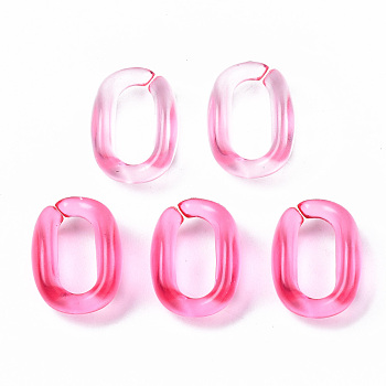 Transparent Acrylic Linking Rings, Quick Link Connectors, for Cable  Chains Making, Oval, Hot Pink, 15.5x11x6mm, Inner Diameter: 4.5x10.5mm, about 1330pcs/500g