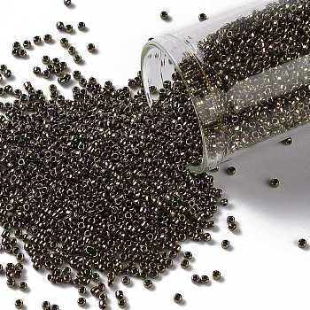 TOHO Round Seed Beads, Japanese Seed Beads, (223) Antique Bronze, 15/0, 1.5mm, Hole: 0.7mm, about 135000pcs/pound