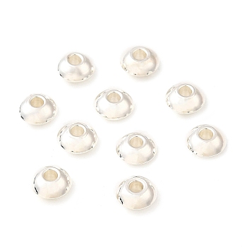 201 Stainless Steel Spacer Beads, Disc, Silver, 5x2.7mm, Hole: 1.5mm