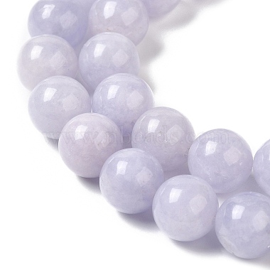 naturels teints en blanc perles de jade brins(G-M402-C04-04)-3