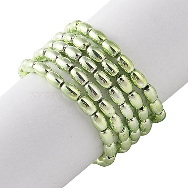 Light Green Oval Glass Beads