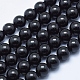 Natural Black Tourmaline Beads Strands(G-E444-27-8mm)-1