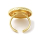 Resin Flat Round Open Cuff Ring(RJEW-A035-02G)-4