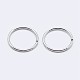 Rhodium Plated 925 Sterling Silver Open Jump Rings(STER-F036-02P-1x5mm)-2