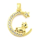 Brass Micro Pave Clear Cubic Zirconia Pendant(FIND-Z044-03H)-1